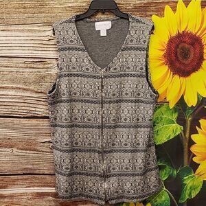 A pea in the Pod top black & gray medium Preowned